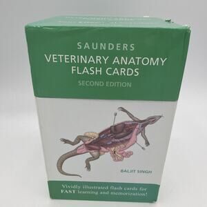 Veterinary Anatomy Flash Cards 2nd Edition Saunders Illustrated Used Vet School